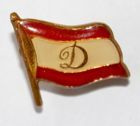 Dinamo Bucharest flag badge (epoxy)