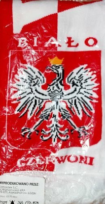 Poland National Football Team White-Reds scarf (official product)