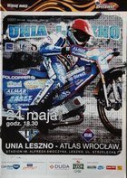 Unia Leszno - Atlas Wrocław Ekstraliga speedway official programme (24.05.2009)  