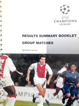 UEFA Champions League Results Summary Booklet. Group Matches season 1995/96