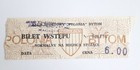 Polonia Bytom league match ticket (the 90's)