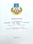 Report on the activities of the Skoczów Football Sub-District for the period March 26, 2010 - March 23, 2012