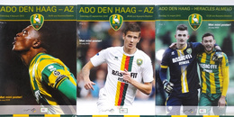 ADO Den Haag – AZ Alkmaar, Heracles set of 3 Eredivisie official programmes (2012-2015)