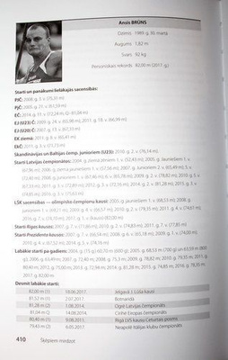 Transient throws. History of the Latvian javelin throw 1901-2017