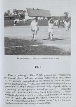 Sport in the commune Trabki Wielkie 1945-2012