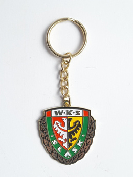 WKS Slask Wroclaw crest keyring (official product, lacquer)