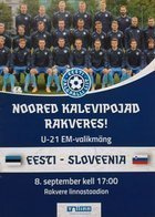 Estonia U-21 - Slovenia U-21 Euro qualifying official programm (08.09.2014)