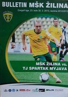 MSK Zilina - Spartak Myjava Corgon liga official programme (30.03.2013)