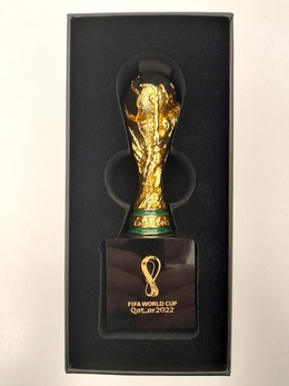 Trophy Replica Pedestal FIFA World Cup Qatar 2022 (Official Licensed Product) 15 cm