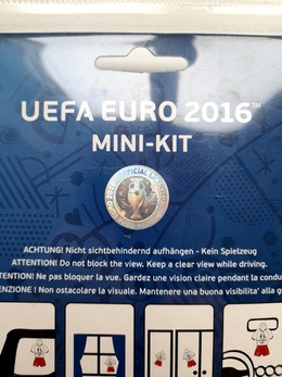 UEFA Euro France 2016 mini t-shirt car hanger (official product)