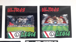 Legia Warsaw ultras fan's new set of 10 big stickers
