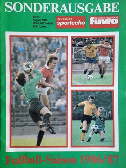 GDR football leagues fan's guide for 1986/87 season (Deutsches Sportecho and Fuwo, Germany)