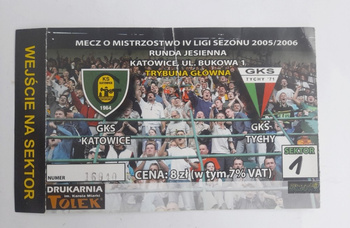 GKS Katowice - GKS Tychy, IV league match ticket (1.10.2005)