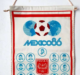 Poland national football team Mexico'86 FIFA World Cup pennant