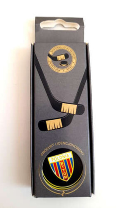 Keyring KS Polonia Bytom ice hockey team mini puck keyring (official product)