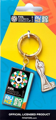 FIFA Women's World Cup AU NZ 2023 official logo & trophy one side keyring (Official Licensed Product)