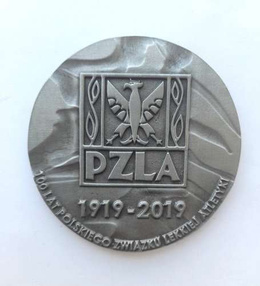 Medal of 100th Anniversary Polish Athletics Association. Hammer throw