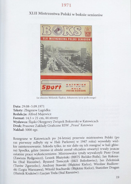 Programmes from Spodek. Sports events 1971-2023