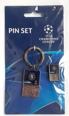 Sparta Prague UEFA Champions League 2024/2025 keyring & badge set (official licensed product)