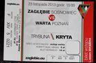 Zaglebie Sosnowiec - Warta Poznan II League match ticket (23.11.2013)