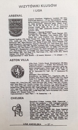 1991/1992 English league schedule