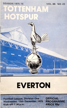 Tottenham Hotspur FC - Everton FC, Division One official match programme (10.12.1975)