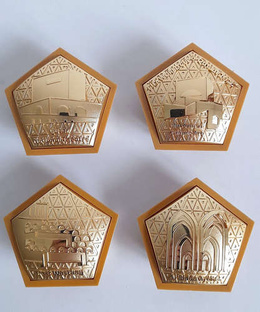 FIFA World Cup Qatar 2022 Puzzle Pin 3D Ball - Iconic Qatar Mosaic set of 12 pins (Official Licensed Product)