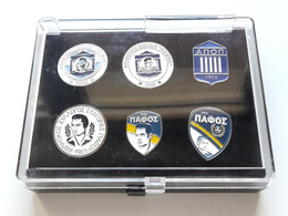 Pafos FC crest history set of 6 pin badges in etui (official product - limited edition)