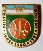 Wlokniarz Pabianice - The Poland Champion 1989 1990 1991 women basketball badge (enamel)