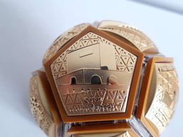 FIFA World Cup Qatar 2022 Puzzle Pin 3D Ball - Iconic Qatar Mosaic set of 12 pins (Official Licensed Product)