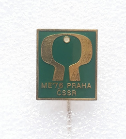 European Tennis Table Championship Prague 1976 badge (epoxy)