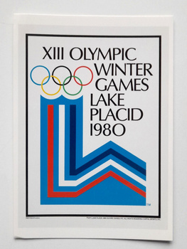 Winter Olympic Games Lake Placid 1980 poster postcard (official product)
