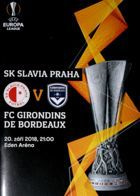 SK Slavia Prague - FC Girondins de Bordeaux UEFA Europa League (20.09.2018) official programme