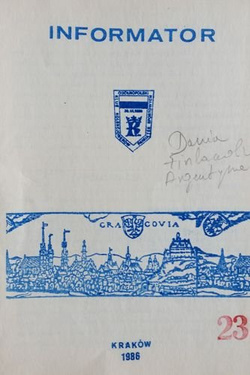 Bulletin of Polish Sport Souvenirs Collectors Association - volume 23 (1986)