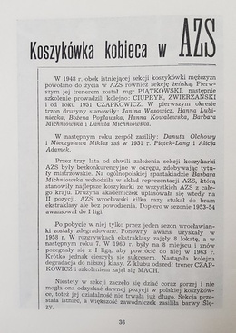 Basketball in Dolny Śląsk. 1947-1972