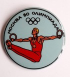 Gymnastic of Summer Olympic Games Moscow 1980 big badge