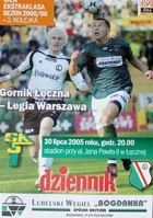 Gornik Leczna - Legia Warsaw Orange Ekstraklasa programme (30.07.2005)