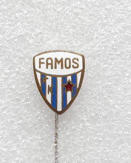 FK Famos Hrasnica crest badge (enamel, signed)