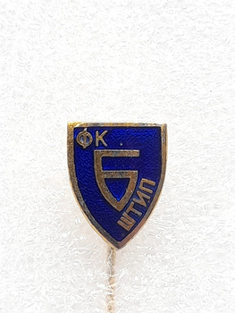FK Bregalnica Stip crest badge (Macedonia, enamel, signed)