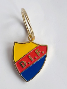 Djurgardens IF one side crest keyring (official product, signature)
