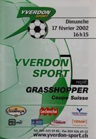 Program Yverdon-Sport - AC Bellinzone Nationale B official programm (03.05.2003)