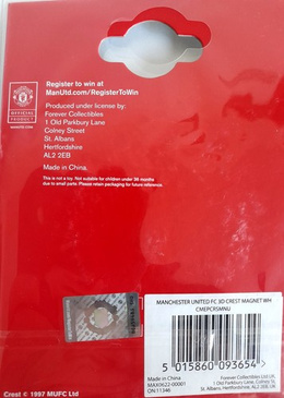 Manchester United emblem PVC magnet (official product)