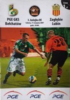 Programme GKS Bełchatów - Zagłębie Lubin Orange Ekstraklasa (11.08.2007)