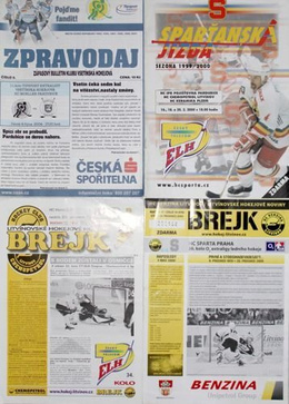 The Czech ice hockey league programmes 2000-2009 (four items)