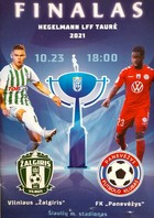 Zalgiris Vilnius - FK Paneveżys Lithuania Cup Final official programme (23.10.2021)