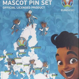 Euro 2020 Skillzy mascot 7 pins-collection (official product)