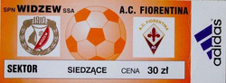 Widzew Lodz - AC Fiorentina UEFA Champions League qualification (25.08.1999) ticket