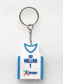 Greece National Basketball Team mini shirt keyring (official product, lacquer)