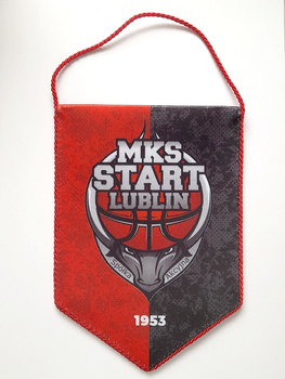 MKS Start Lublin basketball club pennant (two side)