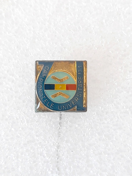 University Championships 1971 badge (Romania, epoxy, signed)